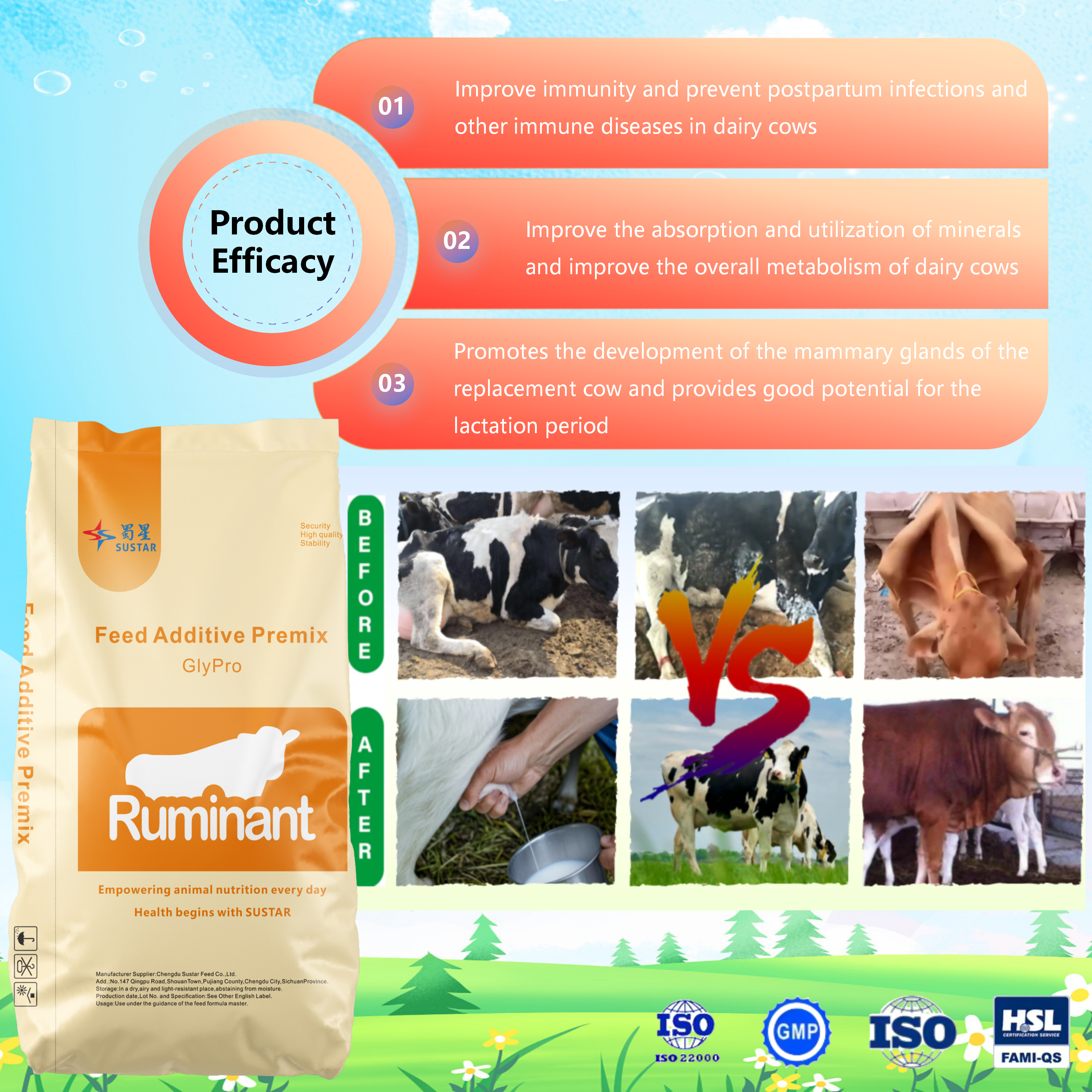 Vitamin Mineral Premix for Dairy Cow
