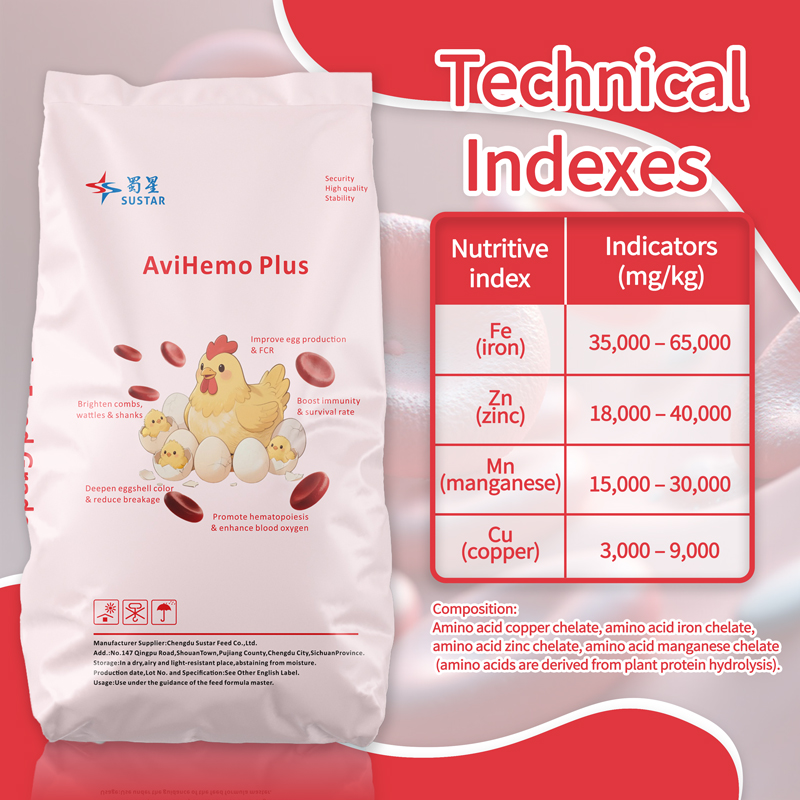 Amino Acid Chelated Mineral Premix for Poultry SUSTAR AviHemo Plus (9)