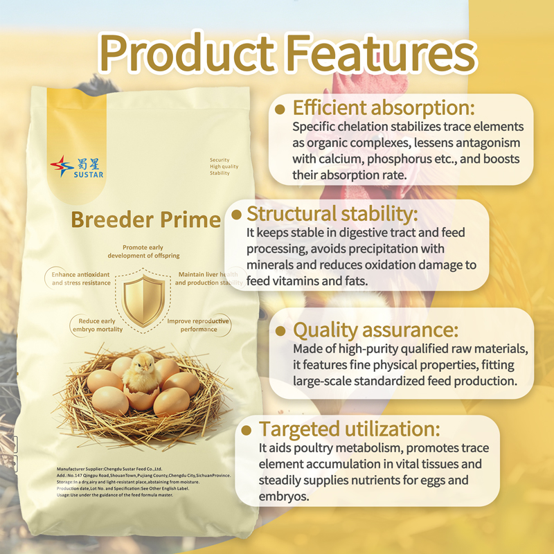 Organic Amino Acid Chelated Trace Minerals Premix for Breeder Poultry BreederPrime
