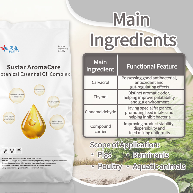 Plant Essential Oil Compound Attractant Phytogenic Feed Flavor Enhancer AromaCare