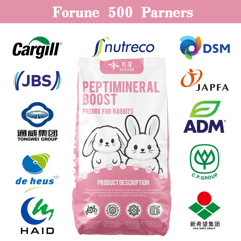 Small Peptide Chelated Minerals Premix for Rabbit Feed PeptiMineral Boost T201