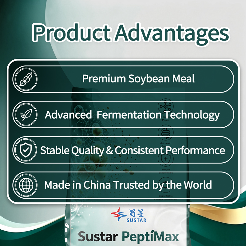 High-Digestibility Fermented Soy Protein Feed Additive Sustar PeptiMax