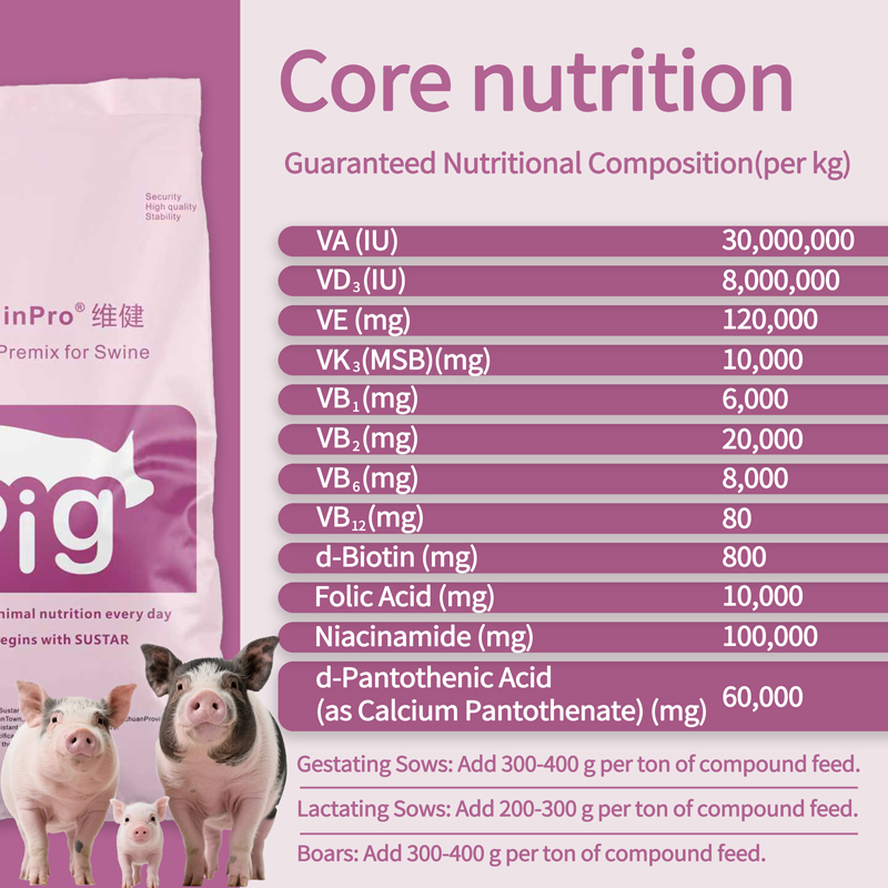 Vitamin Premix for Breeding Pigs SUSTAR VitaminPro® X303