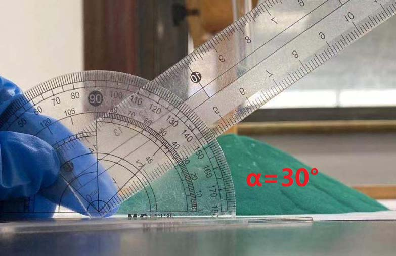 α≤30° represents good fluidity 
